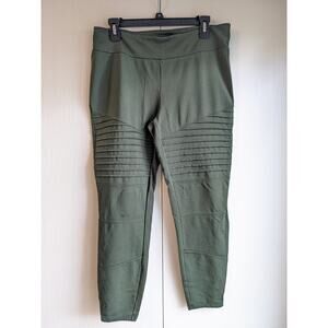 Luxe by Lularoe Women's Skinny Green Mid Rise Elastic Waist Legging Pant Size XL